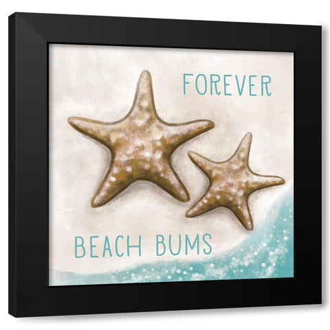 Forever Beach Bums Black Modern Wood Framed Art Print with Double Matting by Tyndall, Elizabeth