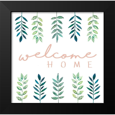 Welcome Home Black Modern Wood Framed Art Print by Tyndall, Elizabeth