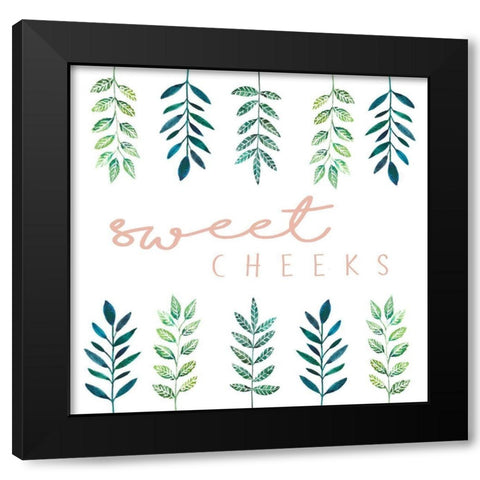 Sweet Cheeks Black Modern Wood Framed Art Print by Tyndall, Elizabeth