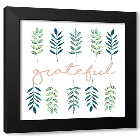 Grateful Black Modern Wood Framed Art Print with Double Matting by Tyndall, Elizabeth