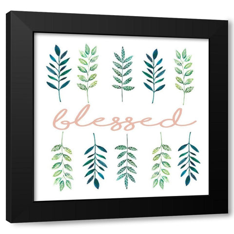 Blessed Black Modern Wood Framed Art Print by Tyndall, Elizabeth