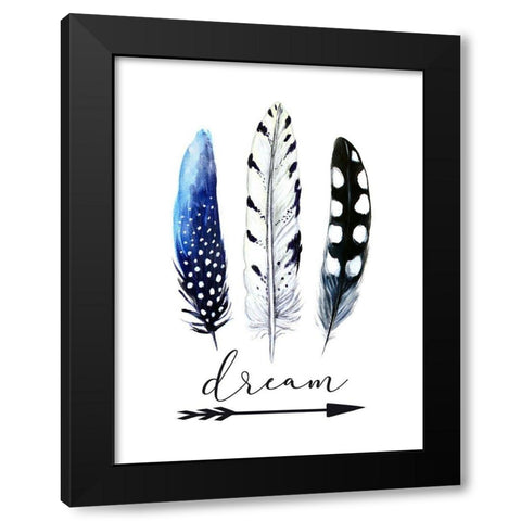 Dream Big Black Modern Wood Framed Art Print with Double Matting by Tyndall, Elizabeth