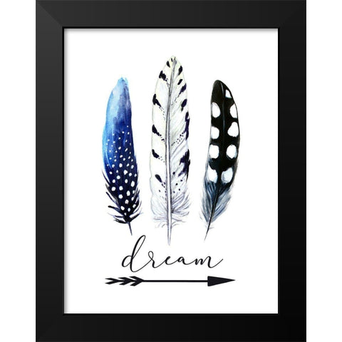 Dream Big Black Modern Wood Framed Art Print by Tyndall, Elizabeth