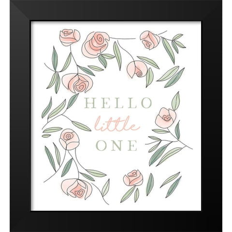 Hello Little One Black Modern Wood Framed Art Print by Tyndall, Elizabeth