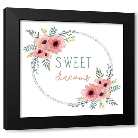 Sweet Dreams Black Modern Wood Framed Art Print with Double Matting by Tyndall, Elizabeth