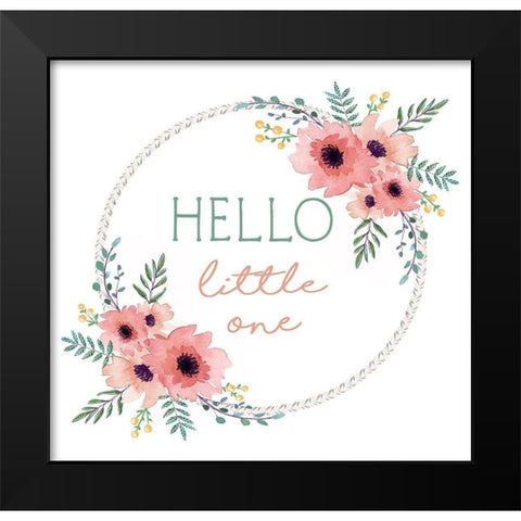 Hello Little One Black Modern Wood Framed Art Print by Tyndall, Elizabeth