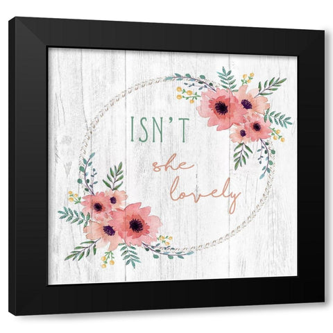 Isnt She Lovely Black Modern Wood Framed Art Print with Double Matting by Tyndall, Elizabeth