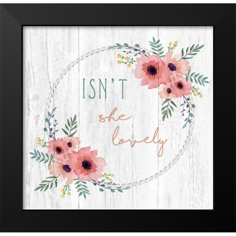 Isnt She Lovely Black Modern Wood Framed Art Print by Tyndall, Elizabeth