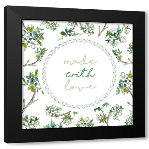 Made With Love Black Modern Wood Framed Art Print with Double Matting by Tyndall, Elizabeth