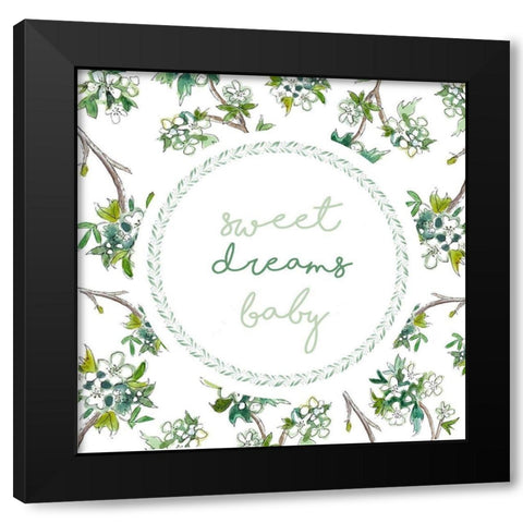 Sweet Dreams Baby Black Modern Wood Framed Art Print by Tyndall, Elizabeth