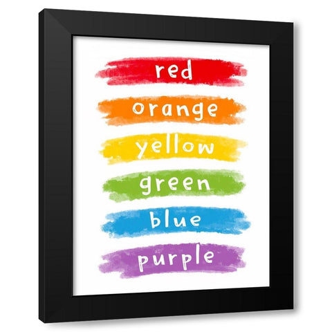 Rainbow Colors Black Modern Wood Framed Art Print with Double Matting by Tyndall, Elizabeth