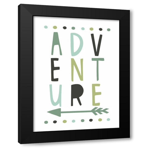 Green Adventures Black Modern Wood Framed Art Print with Double Matting by Tyndall, Elizabeth