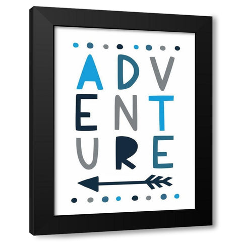 Blue Adventures Black Modern Wood Framed Art Print with Double Matting by Tyndall, Elizabeth