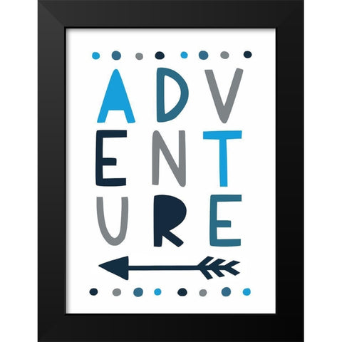 Blue Adventures Black Modern Wood Framed Art Print by Tyndall, Elizabeth