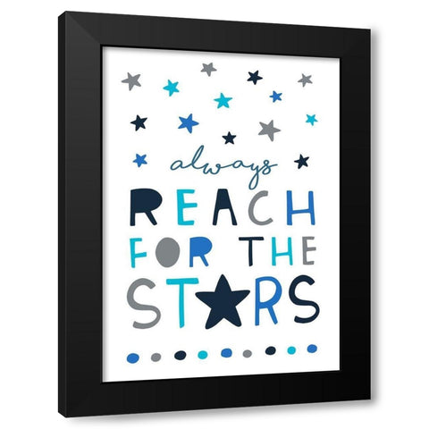 Reach for the Stars Black Modern Wood Framed Art Print with Double Matting by Tyndall, Elizabeth