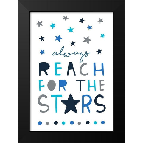 Reach for the Stars Black Modern Wood Framed Art Print by Tyndall, Elizabeth