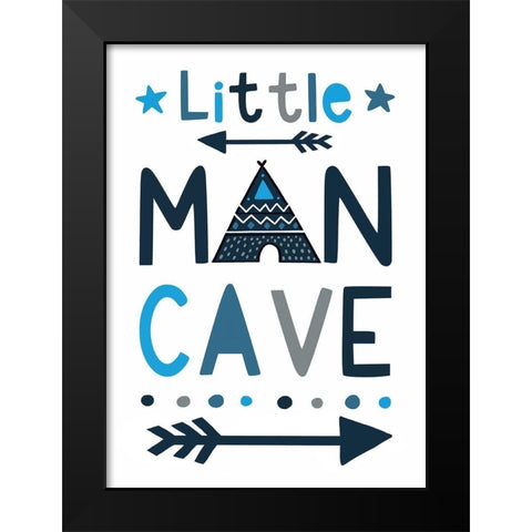 Little Man Cave Black Modern Wood Framed Art Print by Tyndall, Elizabeth