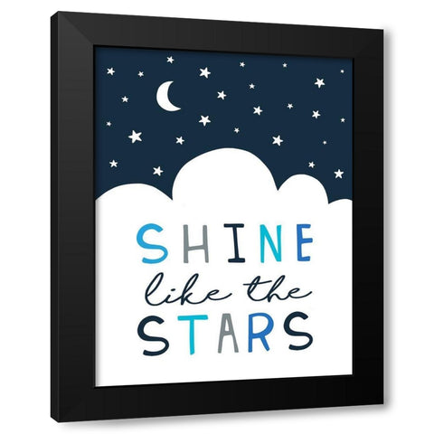 Shine Like the Stars Black Modern Wood Framed Art Print with Double Matting by Tyndall, Elizabeth