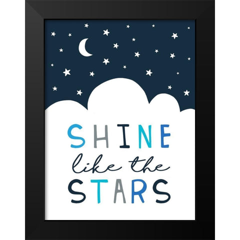 Shine Like the Stars Black Modern Wood Framed Art Print by Tyndall, Elizabeth