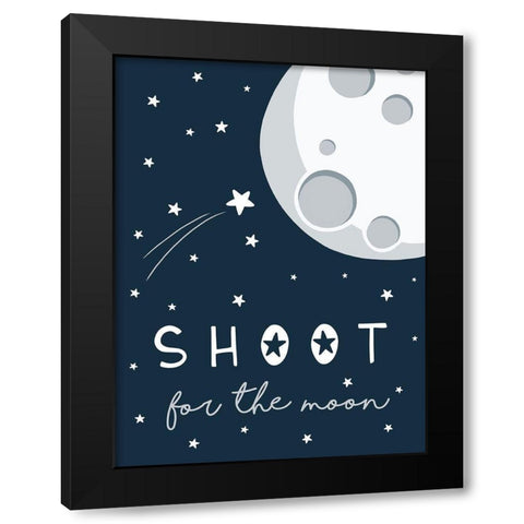 Shoot for the Moon Black Modern Wood Framed Art Print with Double Matting by Tyndall, Elizabeth