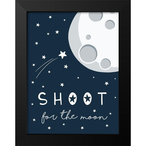 Shoot for the Moon Black Modern Wood Framed Art Print by Tyndall, Elizabeth