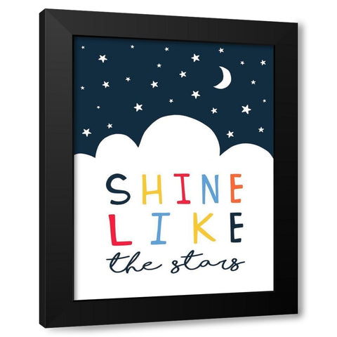 Shine Like the Stars Black Modern Wood Framed Art Print with Double Matting by Tyndall, Elizabeth