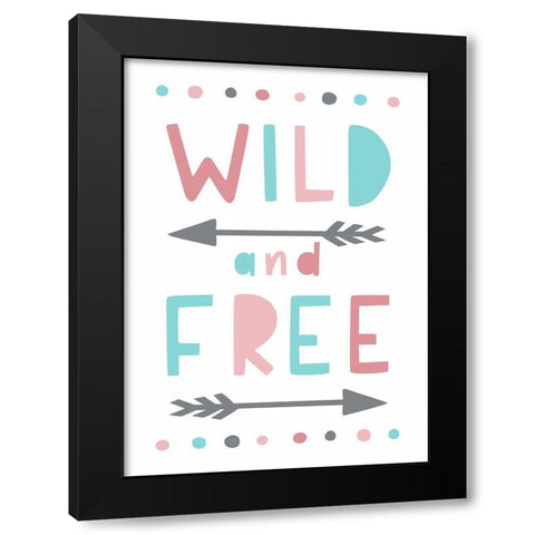 Wild and Free Black Modern Wood Framed Art Print with Double Matting by Tyndall, Elizabeth