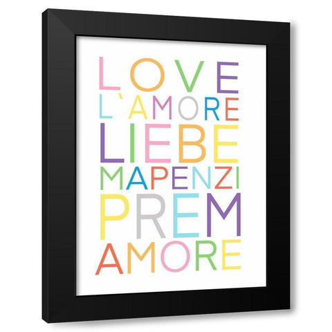 Love  Black Modern Wood Framed Art Print with Double Matting by Tyndall, Elizabeth