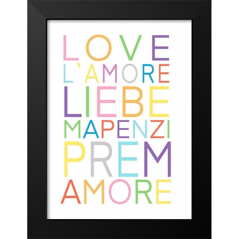 Love  Black Modern Wood Framed Art Print by Tyndall, Elizabeth