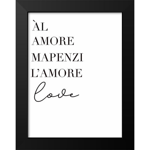 Love Languages Black Modern Wood Framed Art Print by Tyndall, Elizabeth