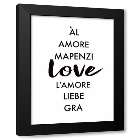 Love Languages Black Modern Wood Framed Art Print with Double Matting by Tyndall, Elizabeth
