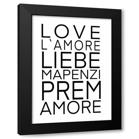 Love Language  Black Modern Wood Framed Art Print with Double Matting by Tyndall, Elizabeth