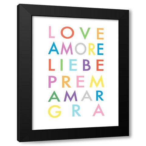 Love Languages Black Modern Wood Framed Art Print with Double Matting by Tyndall, Elizabeth