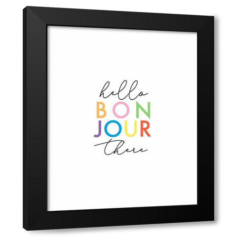 Hello There Black Modern Wood Framed Art Print with Double Matting by Tyndall, Elizabeth
