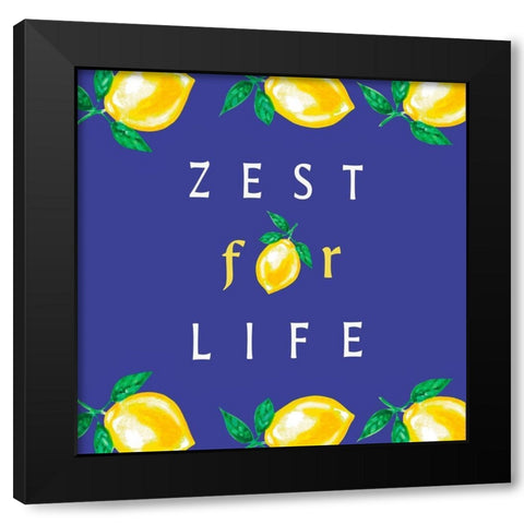 Zest for Life Black Modern Wood Framed Art Print with Double Matting by Tyndall, Elizabeth
