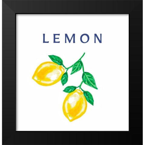 Hanging Lemons II Black Modern Wood Framed Art Print by Tyndall, Elizabeth