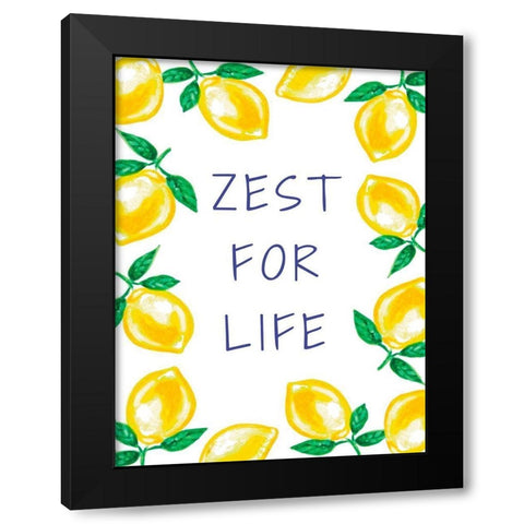 Zest for Life Black Modern Wood Framed Art Print by Tyndall, Elizabeth