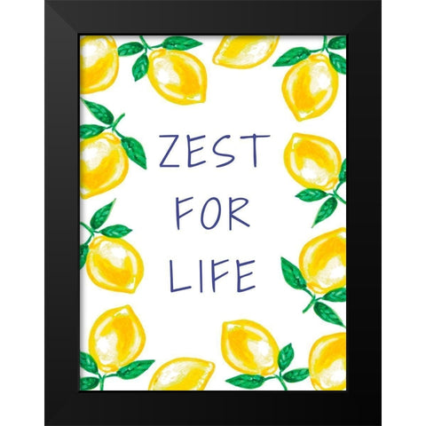 Zest for Life Black Modern Wood Framed Art Print by Tyndall, Elizabeth