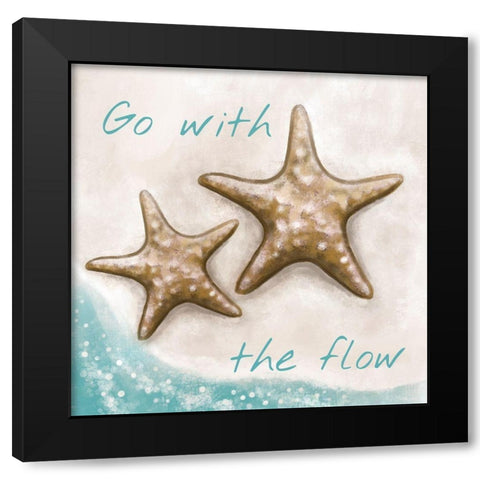 Go with the Flow Black Modern Wood Framed Art Print with Double Matting by Tyndall, Elizabeth