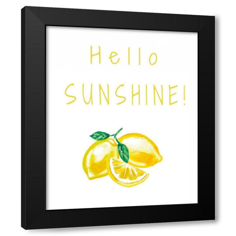 Hello Sunshine Black Modern Wood Framed Art Print with Double Matting by Tyndall, Elizabeth