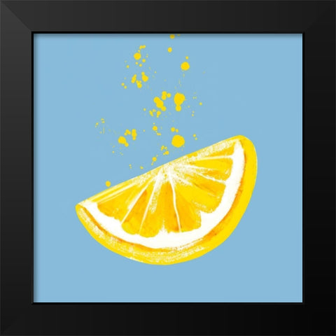 Squeezed Lemon Black Modern Wood Framed Art Print by Tyndall, Elizabeth