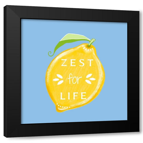 Zest for Life Black Modern Wood Framed Art Print with Double Matting by Tyndall, Elizabeth