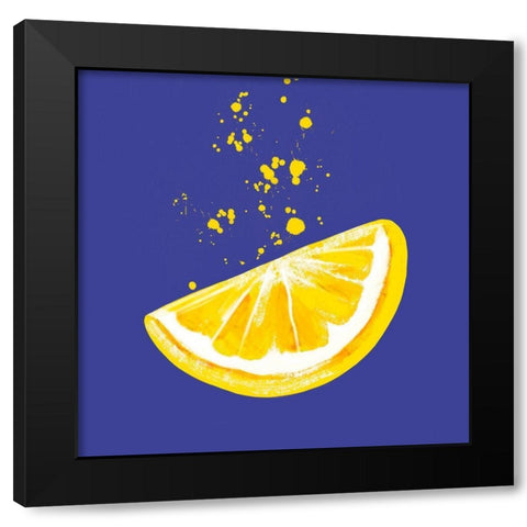 Squeezed Lemon Black Modern Wood Framed Art Print with Double Matting by Tyndall, Elizabeth