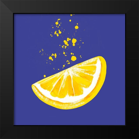 Squeezed Lemon Black Modern Wood Framed Art Print by Tyndall, Elizabeth