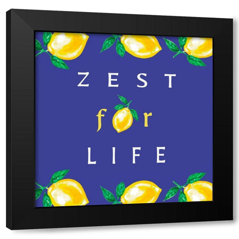 Zest for Life Black Modern Wood Framed Art Print with Double Matting by Tyndall, Elizabeth