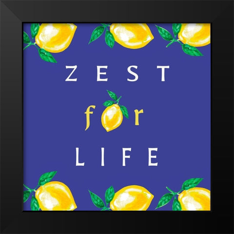 Zest for Life Black Modern Wood Framed Art Print by Tyndall, Elizabeth