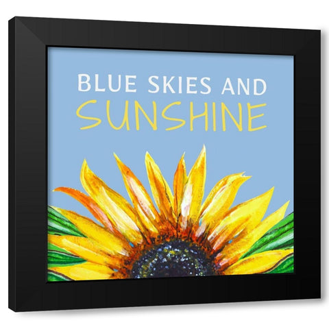 Blue Skies Black Modern Wood Framed Art Print by Tyndall, Elizabeth