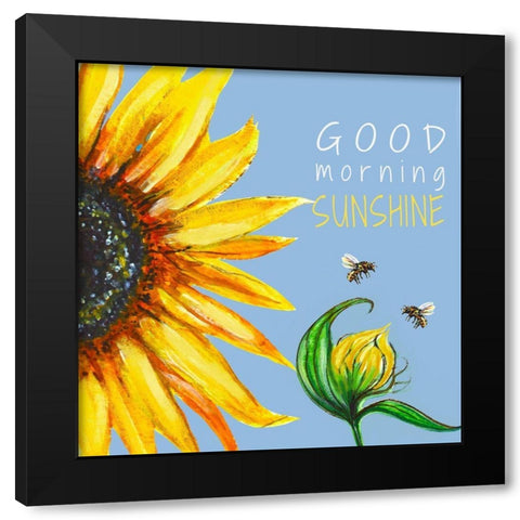 Good Morning Sunshine Black Modern Wood Framed Art Print with Double Matting by Tyndall, Elizabeth