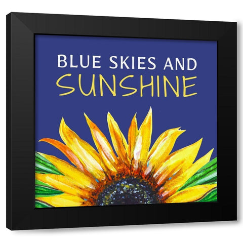 Blue Skies Black Modern Wood Framed Art Print with Double Matting by Tyndall, Elizabeth