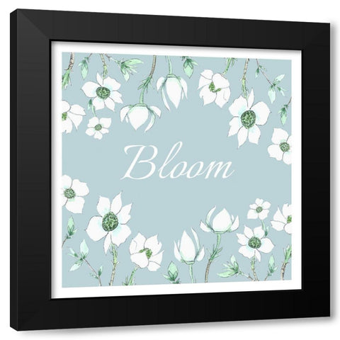 Bloom Black Modern Wood Framed Art Print with Double Matting by Tyndall, Elizabeth